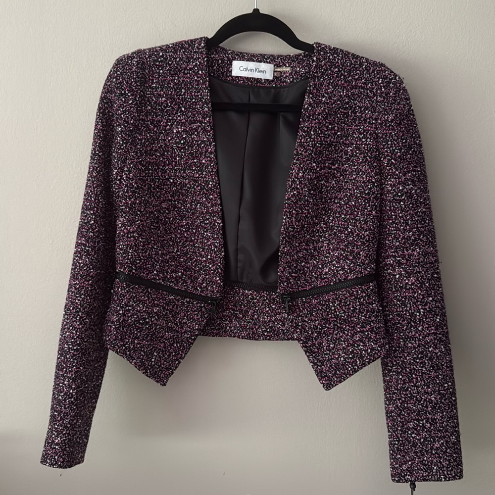 Calvin Klein cropped blazer size 2